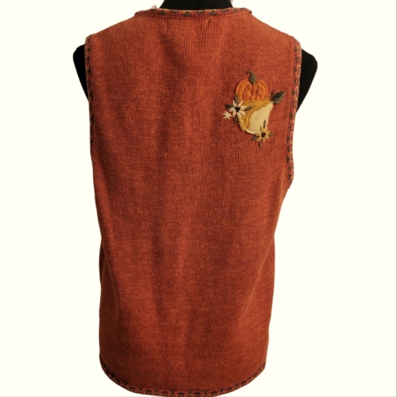 Fall Boho gypsy earth Autumn colors zip front top or vest., Sz M in EUC - Picture 5 of 9